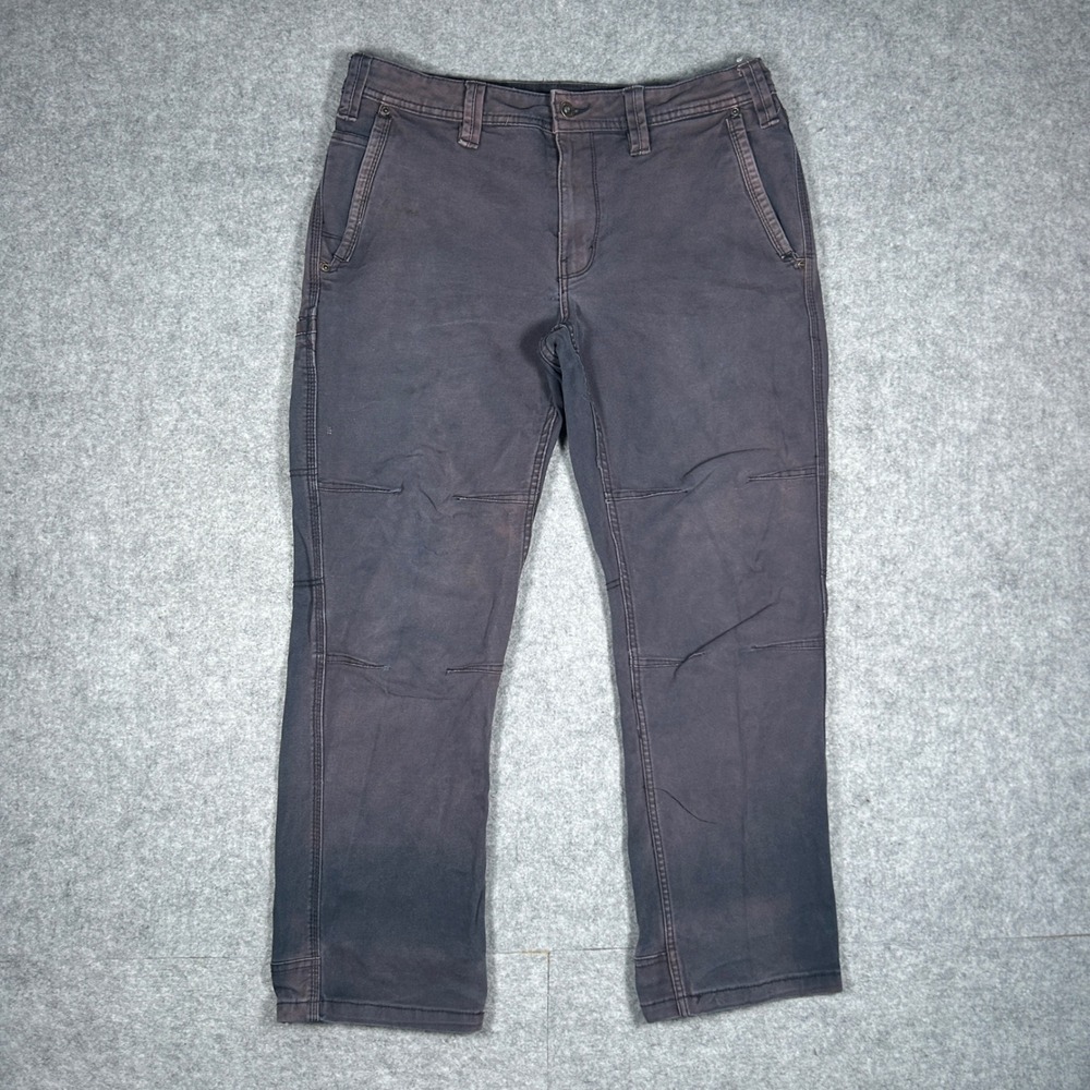 Eddie Bauer Carpenter Pants Mens 32x30(32x28) Relaxed Fit Canvas Workwear faded
